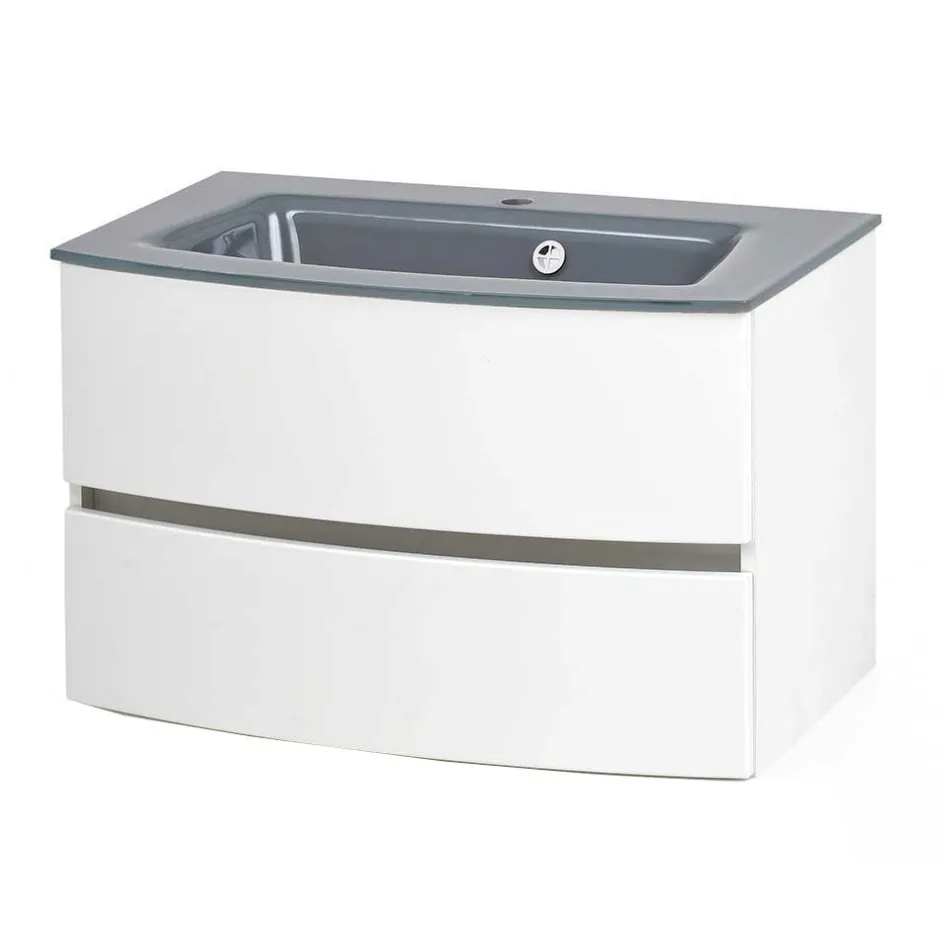 Wohnen Wand Waschtisch in Weiß - Mesciria