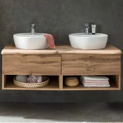 Wohnen Wand Waschtisch mit zwei Aufsatz-Waschbecken - Tofias