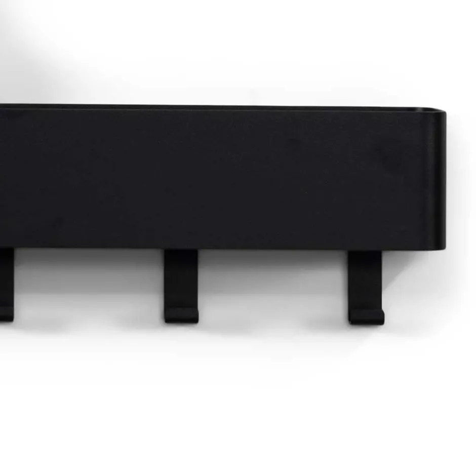 Wandablage mit Haken in Schwarz - Straits^Wohnen Outlet