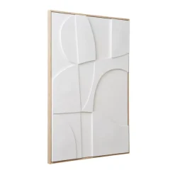 Wandbild in Weiß und Holzoptik Natur - Actino^Wohnen Sale