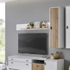 Wandboard in Mattweiß und Wildeiche - Nenaloro^Wohnen New