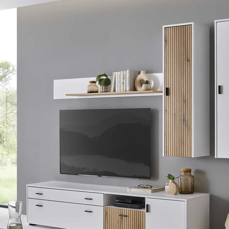 Wandboard in Mattweiß und Wildeiche - Nenaloro^Wohnen New