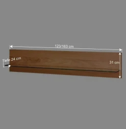 Wohnen Wandboard mit Glasablage - Sennya
