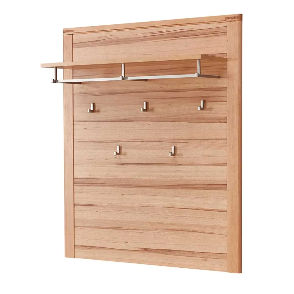 Wohnen Wandgarderobe - 90x110x29 cm in Kernbuche - Viktorion