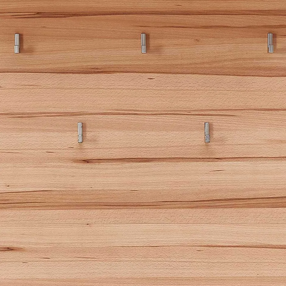 Wohnen Wandgarderobe - 90x110x29 cm in Kernbuche - Viktorion