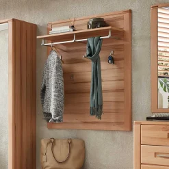 Wohnen Wandgarderobe - 90x110x29 cm in Kernbuche - Viktorion