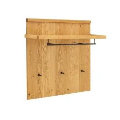 Wandgarderobe aus Balkeneiche Massivholz - Robats^Wohnen Clearance