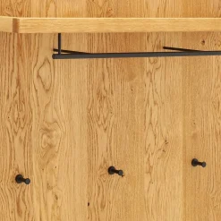 Wandgarderobe aus Balkeneiche Massivholz - Robats^Wohnen Clearance