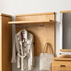 Wandgarderobe aus Balkeneiche Massivholz - Robats^Wohnen Clearance