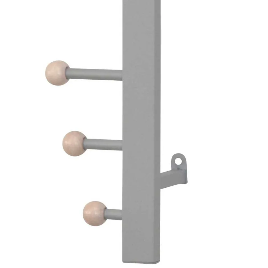 Wandgarderobe aus Metall in Alufarben - Kasrinco^Wohnen New