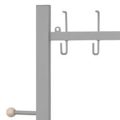 Wandgarderobe aus Metall in Alufarben - Kasrinco^Wohnen New