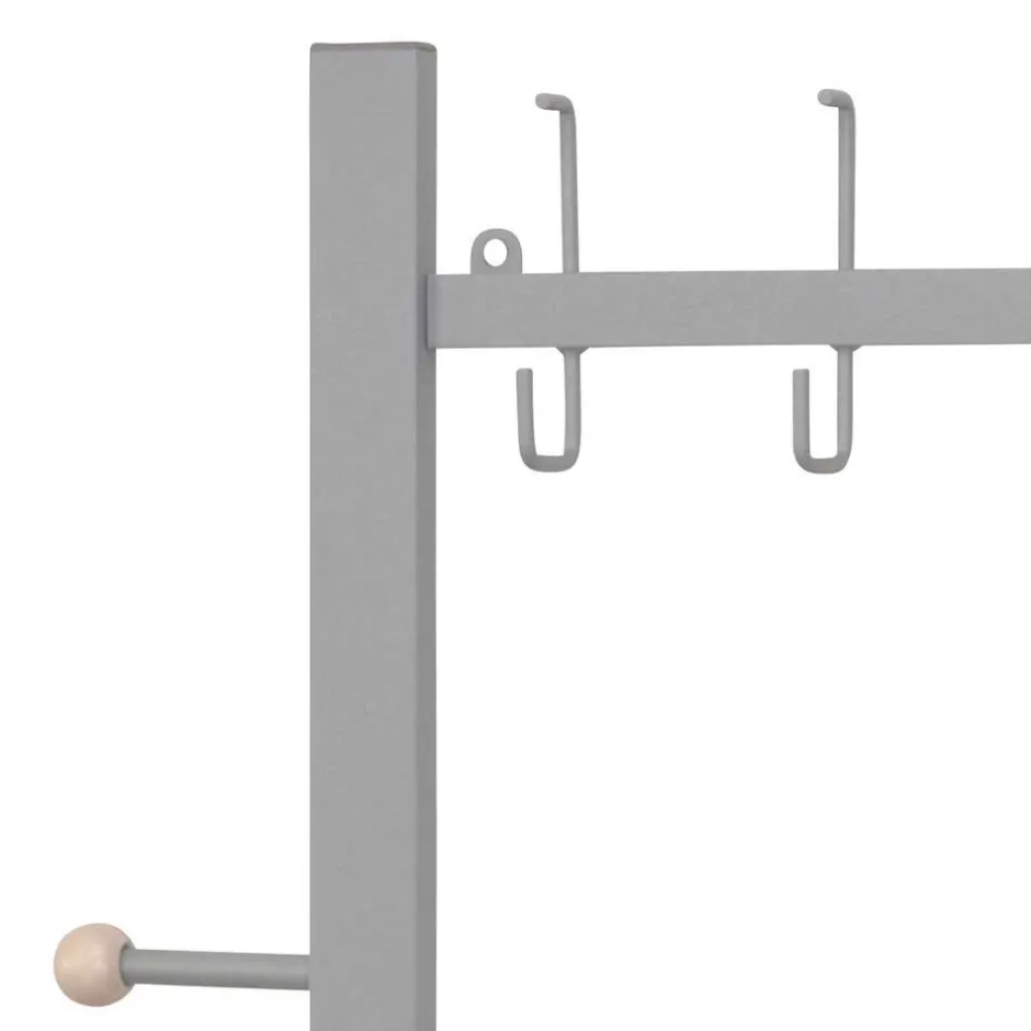 Wandgarderobe aus Metall in Alufarben - Kasrinco^Wohnen New