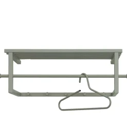 Wohnen Wandgarderobe aus Stahl in Graugrün - Secrema