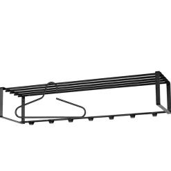 Wohnen Wandgarderobe mit 7 Kleiderhaken & Hutablage - Satroni