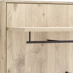 Wohnen Wandgarderobe mit Spiegel in Wildeiche Optik - Vapposia