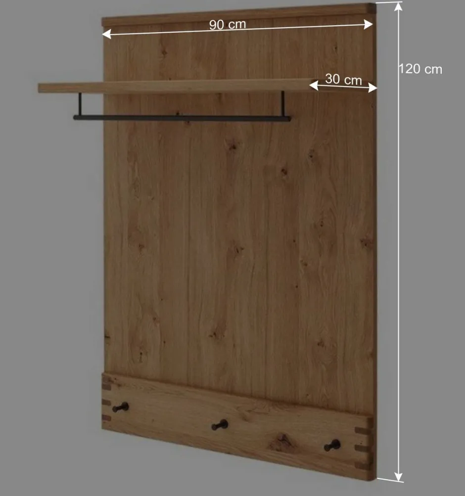Wohnen Wandgarderobe teilmassiv - Manaus