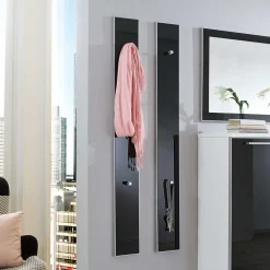 Wohnen Wandgarderoben Paneel Liotra in Anthrazit