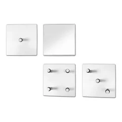 Wandgarderoben Set Teakinia in Weiß Hochglanz (vierteilig)^Wohnen Sale