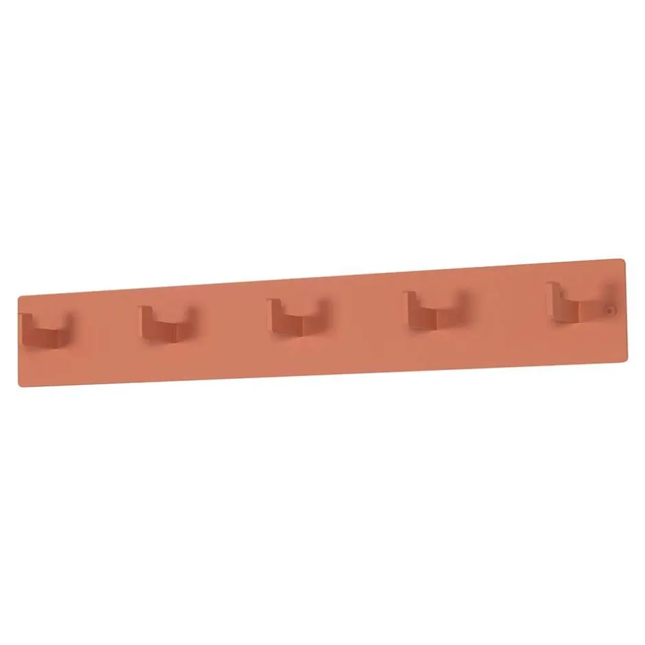 Wohnen Wandgarderobenleiste in Terracotta aus Stahl - Ranini