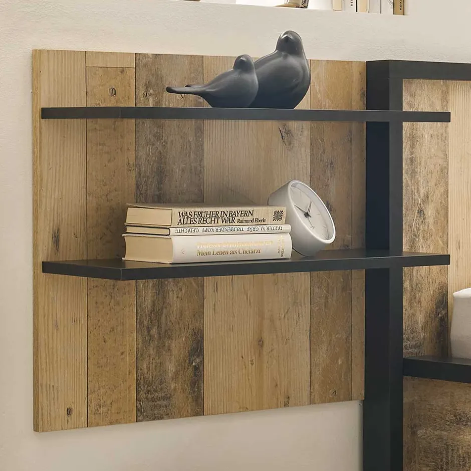 Wohnen Wandpaneel Nachttisch mit zwei Ablagen - Naiavio