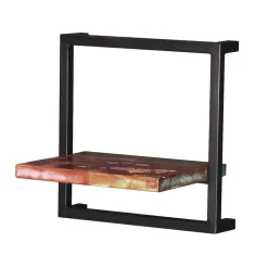 Wohnen Wandregal aus Recyclingholz & Metall - Jamaica