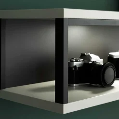 Wandregal in Weiß und Schwarzgrau - Loazin^Wohnen