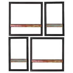 Wandregal Kombi aus Altholz bunt - Jamaica (vierteilig)^Wohnen Outlet