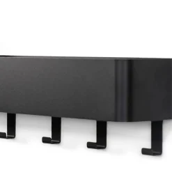 Wandregal mit Haken aus schwarzem Stahl - Romance^Wohnen Best