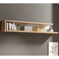 Wohnen Wandregal mit Rückwand modern - Milvara