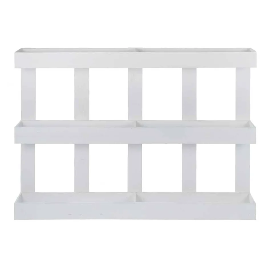 Wandregal Paletten Design in Weiß - Rivaso^Wohnen Hot