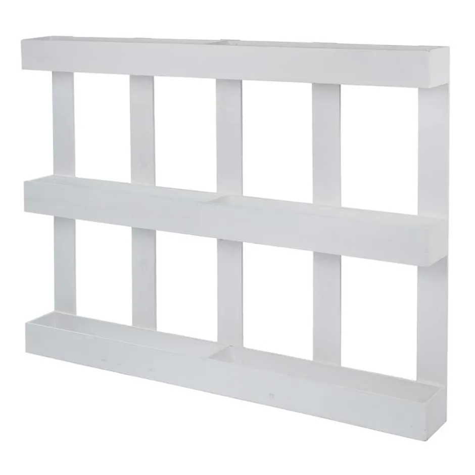 Wandregal Paletten Design in Weiß - Rivaso^Wohnen Hot