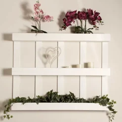 Wandregal Paletten Design in Weiß - Rivaso^Wohnen Hot