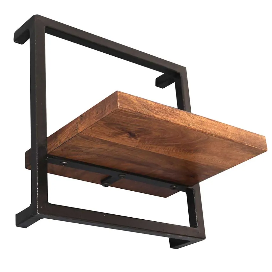 Wandregal Set aus Metall & Massivholz - Fiorda (siebenteilig)^Wohnen