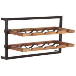 Wandregal Set aus Metall & Massivholz - Fiorda (siebenteilig)^Wohnen