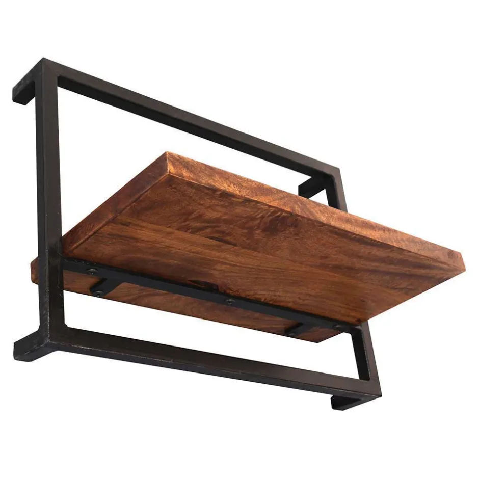 Wandregal Set aus Metall & Massivholz - Fiorda (siebenteilig)^Wohnen