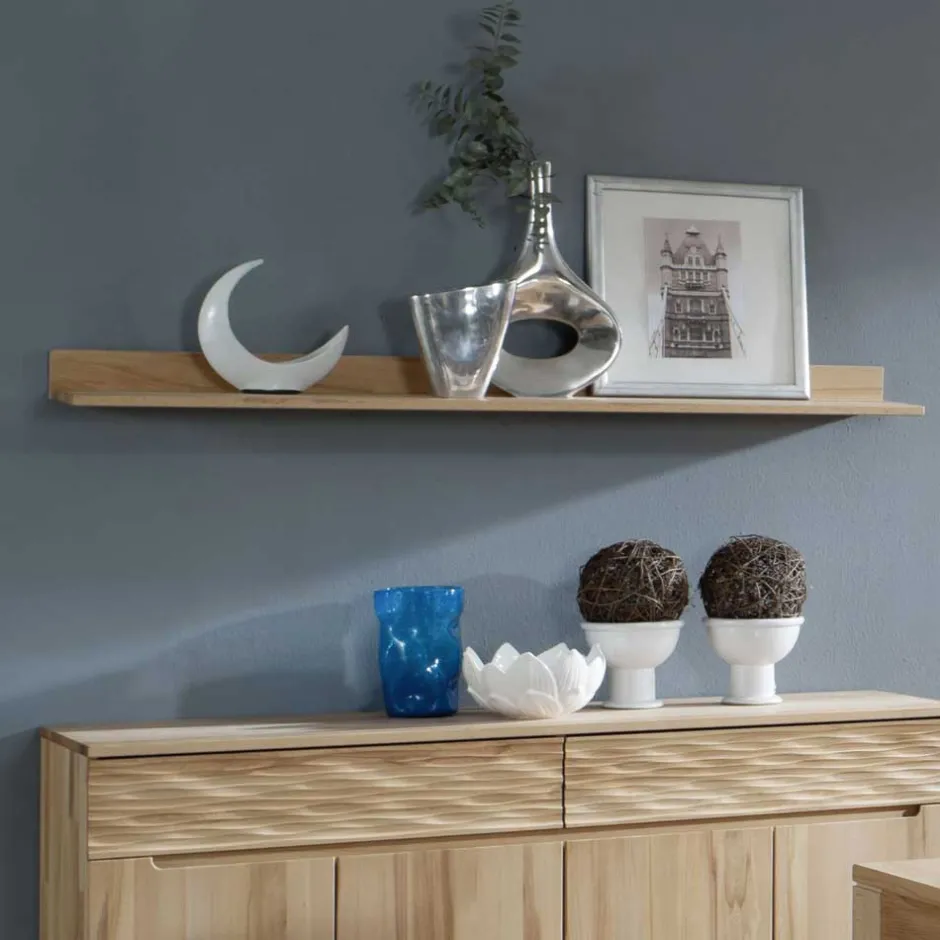 Wohnen Wandregal Wahano aus Kernbuche Massivholz