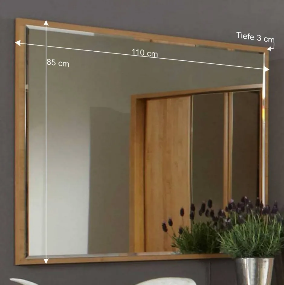 Wohnen Wandspiegel Bordeaux aus Erle