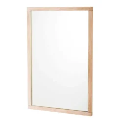 Wohnen Wandspiegel in White Wash Holzoptik - Vaxos