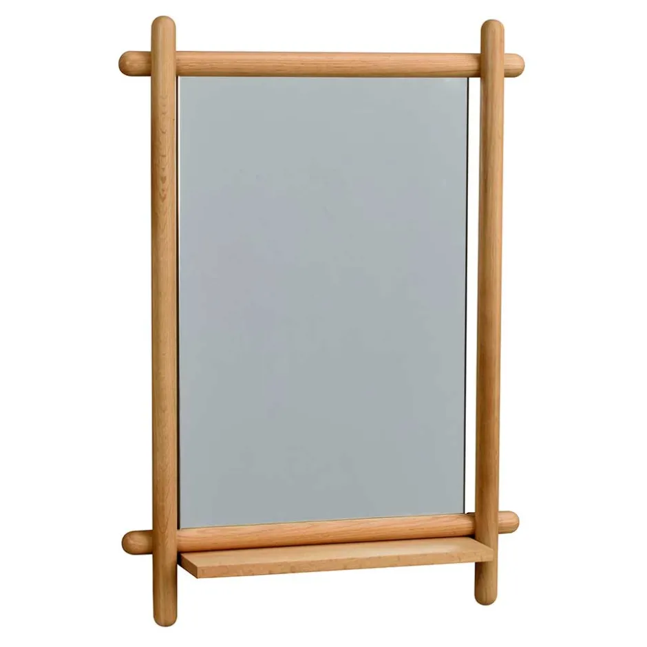 Wandspiegel mit Ablage aus Eiche - Nuymana^Wohnen Discount