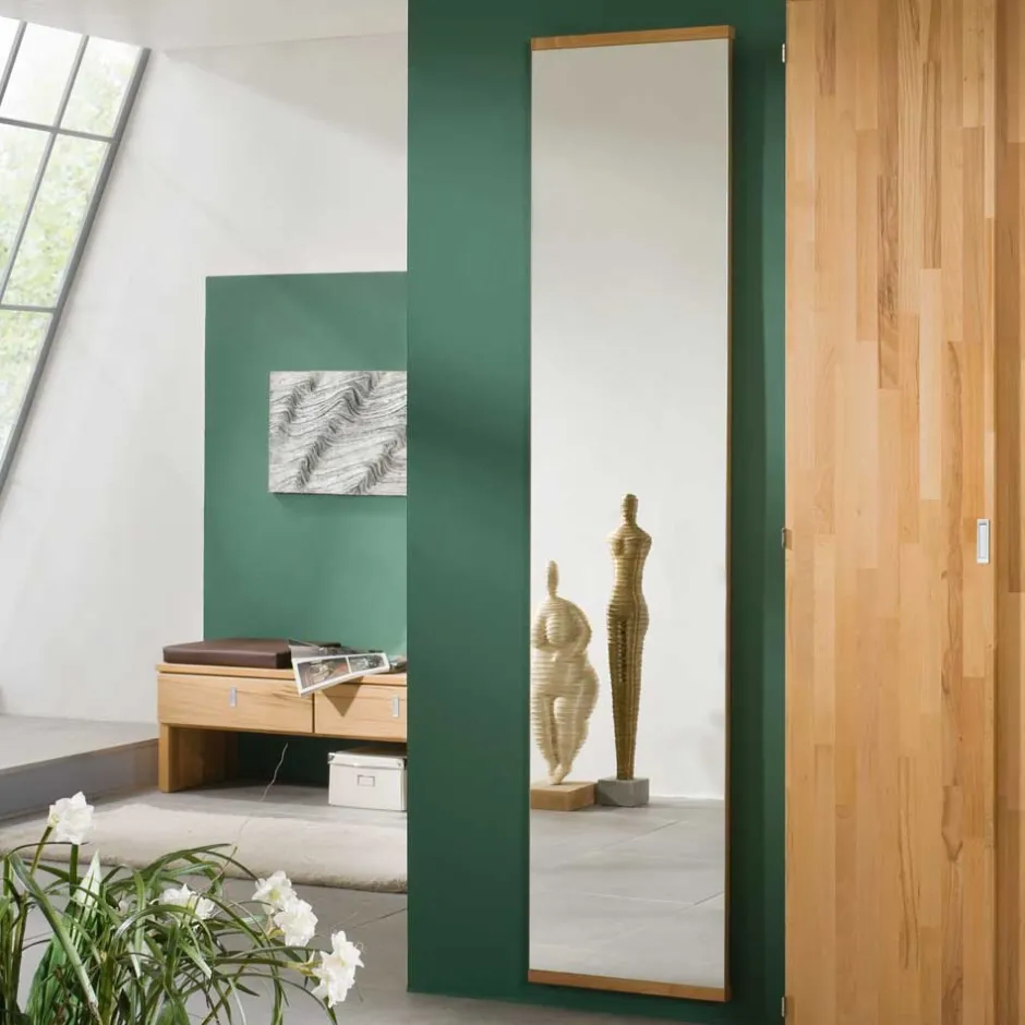 Wohnen Wandspiegel Wislama aus Kernbuche Massivholz