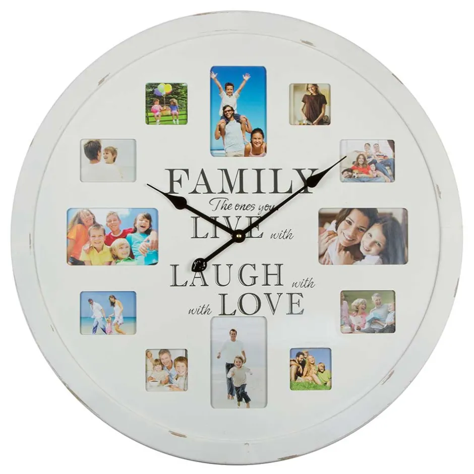 Wanduhr Family mit Platz für 12 Fotos - Bondo^Wohnen Sale