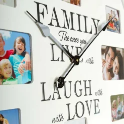 Wanduhr Family mit Platz für 12 Fotos - Bondo^Wohnen Sale