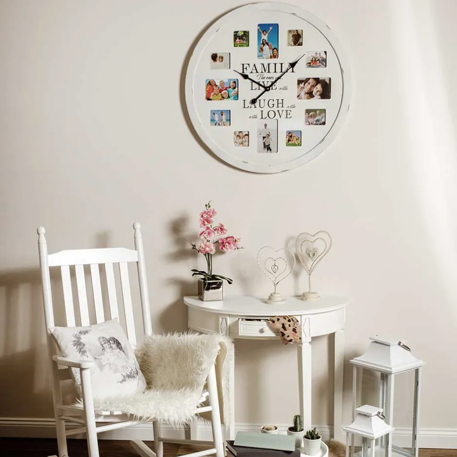 Wanduhr Family mit Platz für 12 Fotos - Bondo^Wohnen Sale