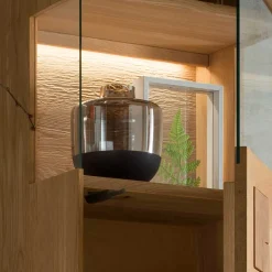 Wohnen Wand-Vitrine aus Wildeiche Massivholz - Millena
