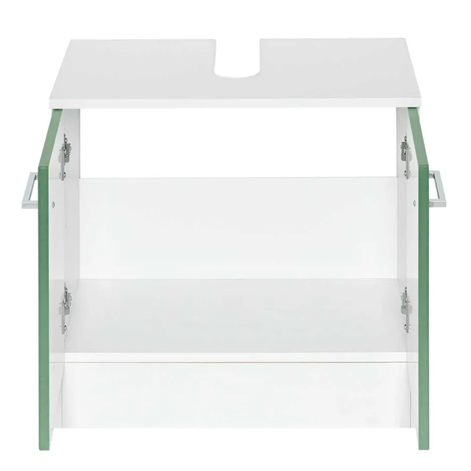 Waschbecken Badschrank in Grün & Weiß - Loenixa^Wohnen New
