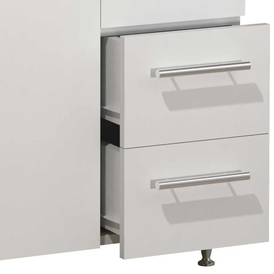 Wohnen Waschbecken mit Unterschrank in Weiß - Nancyssa