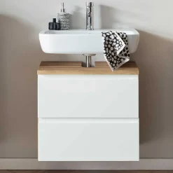 Wohnen Waschbecken Unterschrank mit Klappe & Schublade - Eight