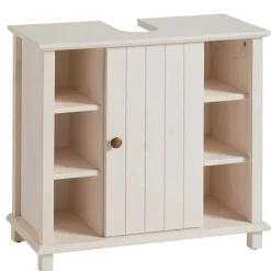 Wohnen Waschbeckenschrank aus Holz in Weiß - Cilao