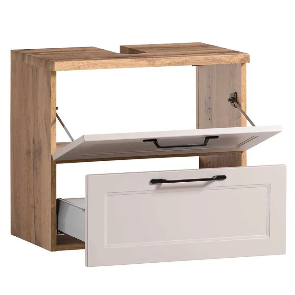 Waschbeckenschrank in Hellgrau - Trioto^Wohnen New