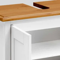 Waschbeckenschrank in Weiß & Kiefer Lauge - Sibiuta^Wohnen Outlet